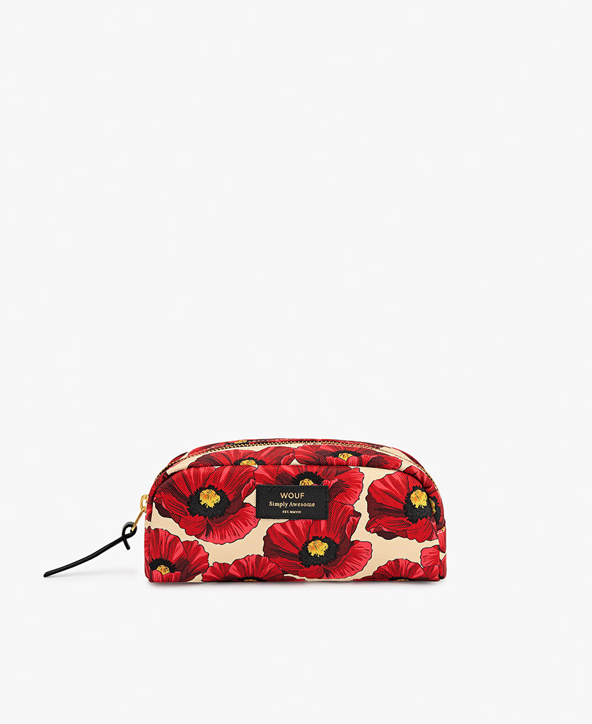 trousse de maquillage coquelicot