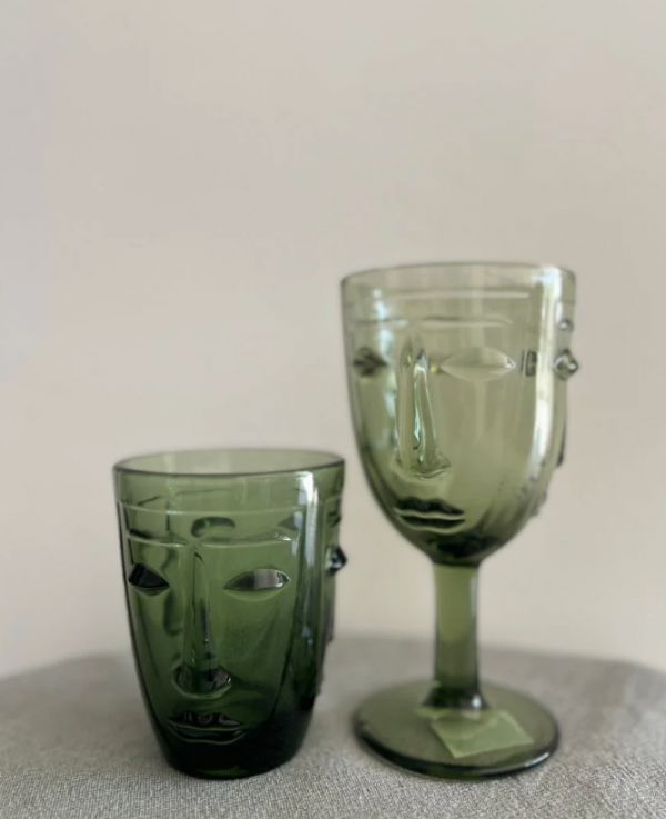 verre à pied vert