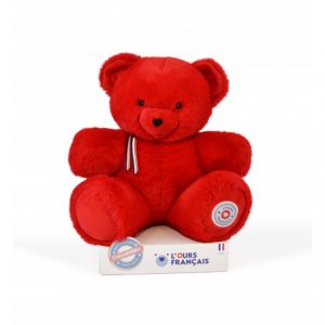 Peluche L'Ours Français couleur rubis