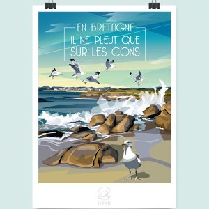 Affiche Bretagne - La Loutre