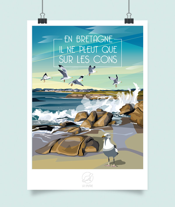 Affiche Bretagne - La Loutre