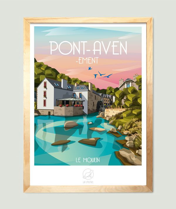 Affiche Pont Aven - La Loutre