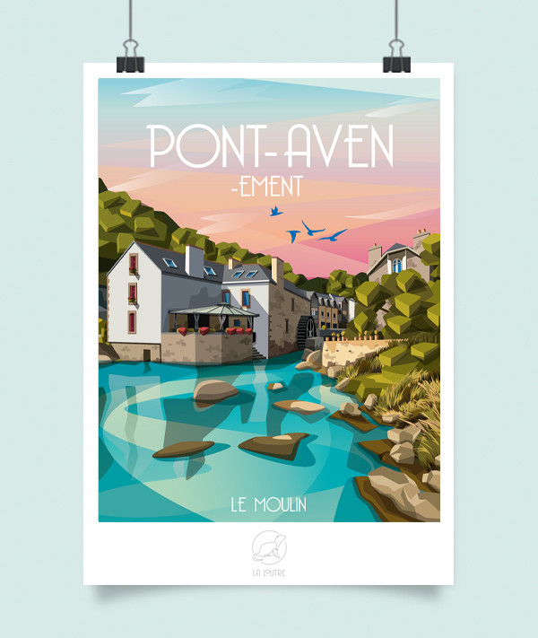 Affiche Pont Aven - La Loutre